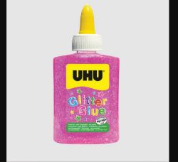200 X BRAND NEW FABER CASTELL UHU GLITTER GLUE BOTTLE 88ML PINK