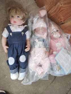 JOBLOT OF 3 - BRAND NEW KIDS BABY DOLLS WITH ACCESSORIES
