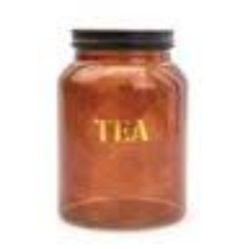 250 X NEW 15.5CM GLASS TEA JAR VINTAGE AMBER GOLD