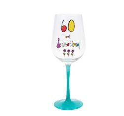 120 X BRAND NEW JUST SAYING GIN GLASS 60TH