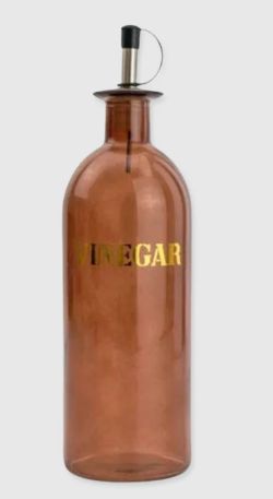 155 X NEW 20CM GLASS STORAGE BOTTLE 'VINEGAR' - AM