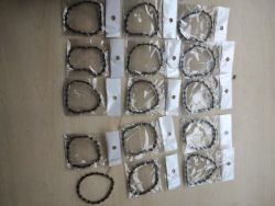 TIGER EYE SKINNY HEMATITE GEMSTONE BRACELETS - NEW IN ORIGINAL PACKAGING - JOBLOT OF 15