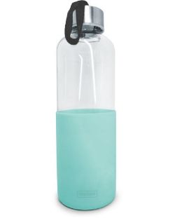 72 X BRAND NEW 600 ML GLASS BOTTLE TURQUOISE