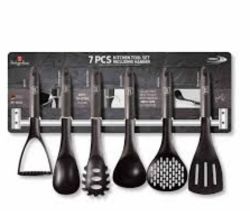 35 X NEW 7 PC KITCHEN TOOLSET WITH S-STEEL HANGER, PURPLE