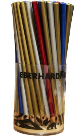 10X EBERHARD FABER METALLIC PENCILS GOLD, SILVER, RED & BLUE MADE IN GERMANY FROM SEALED BOX OF 72