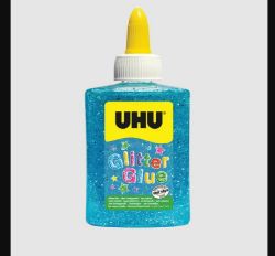 200 X BRAND NEW FABER CASTELL UHU GLITTER GLUE BOTTLE 88ML BLUE