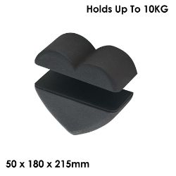 200 X ADJUSTABLE SHELF CLAMPS - HEART CLIPS IN RUSTIC BLACK (ADJUSTABLE TO FIT 6-22MM THICK SHELF)