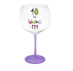 120 X BRAND NEW JUST SAYING GIN GLASS 40TH