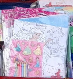 COLOURING PACKS 50X MARVEL AVENGERS AND DISNEY PRINCESS