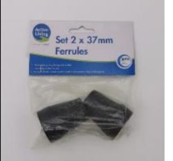845 X SET 2 X 37MM FERRULES - BLACK