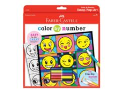 100 X BRAND NEW FABER CASTELL COLOUR BY NUMBER – POP-ART SMILEYS