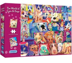 100 X BRAND NEW GISBONS WORLD OF CATS AND DOGS 1000PCS