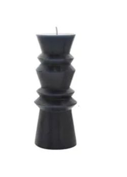 200 X BRAND NEW HESTIA INKY BLUE GEO PILLAR CANDLE 21CM