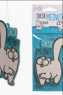 2389 X RASPBERRY SIMON'S CAT CHECK MEOWT AIR FRESHENER