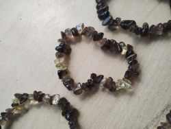 SMOKIE GEMSTONE CHRYSTAL CHIP BRACELETS - NEW IN ORIGINAL PACKAGING - JOBLOT OF 14