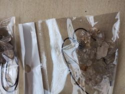 CITRINE SILVER BALL BRACELET CRYSTAL GEMSTONE BRACELETS - NEW IN ORIGINAL PACKAGING - JOBLOT OF 28