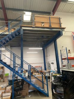 APPROX. 17M X 6M MEZZANINE FLOOR WITH STAIRS – STEEL STRUCTURE