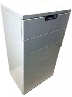 LAUNDRY HAMPER BASKET DRAWER STORAGE UNIT 1 DOOR TAVISTOCK WHITE SMALL MARKS