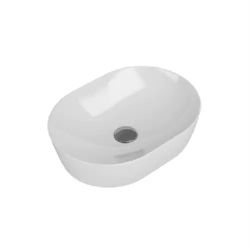 COUNTERTOP BASIN MODERN TAVISTOCK BAY PILL 490 MM X 355 MM X 130 MM - WHITE