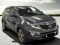 2012 KIA SPORTAGE 3 CRDI SAT NAV – 1.7L DIESEL – MANUAL – SILVER >>--NO VAT ON HAMMER--<<