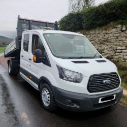 **(ONLY 76K MILEAGE)**2019 FORD TRANSIT 350 TDCI 130BHP TRW L3HI LWB DOUBLE CAB>-NO VAT ON HAMMER-<