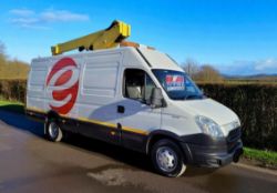 **(ONLY 42K MILEAGE)** 2012 IVECO DAILY 50C15 HPI TRW LWB CHERRY PICKER >>--NO VAT ON HAMMER--<<