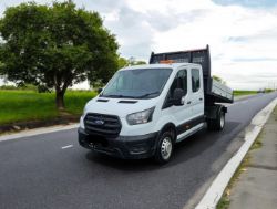 **(ONLY 24K MILEAGE)** 2021 FORD TRANSIT 350 LEADER 130BHP CREWCAB TIPPER