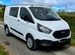 **(ONLY 85K MILEAGE)**2020 FORD TRANSIT CUSTOM 280 LEADER 5-SEATER CREW >>--NO VAT ON HAMMER--<<
