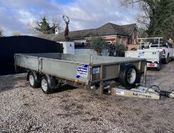 IFOR WILLIAMS LM146G FLATBED TRAILER WITH DROPSIDES & RAMPS>>--NO VAT ON HAMMER--<<