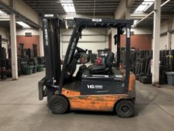 **(INCLUDES CHARGER)**DOOSAN B16X-5 – 4 WHEEL ELECTRIC FORKLIFT