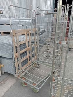 10 X WAREHOUSE INDUSTRIAL ROLL CAGES CONTAINER TROLLEY FOR STORAGE - GRADE B
