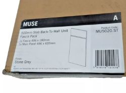NUIE CORE 500MM FLOOR STANDING 2-DOOR BASIN VANITY UNIT GLOSS WHITE BATHROOM