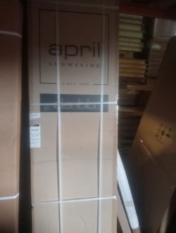 APRIL IDENTITI2 SHOWER PIVOT GLASS DOOR AP9465S 700 X 1850MM