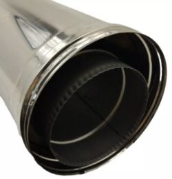 2 XFLUE EXTENSION FIREBIRD 200 MM STAINLESS STEEL 1000 MM HIGH LEVEL HLF008EXA