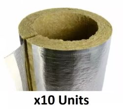 ROCKWOOL PIPE INSULATION FOIL FACED - 21 MM X 1000 M X 20 MM BORE 10 X PACK