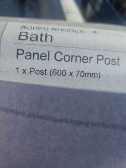 ROPER RHODES BATH PANEL CORNER POST JOBLOT OF 8 IN BLACKRRP £656