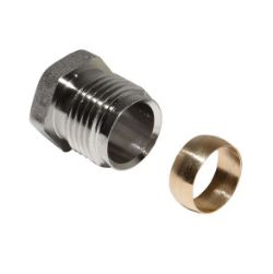 20 X 15MM NUT + CONE SET FOR THERMOSTATIC RADIATOR VALVE COMPRESSION FITTING DANFOSS