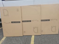 JOBLOT OF THREE SHOWER TRAYS 1200MM X 800MM OFFSET QUADRANT