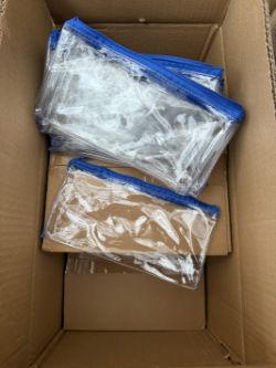 200X BLUE ZIP PENCIL CASES