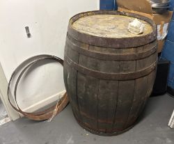 2X WHISKEY BARRELS PLANTERS OR TABLE