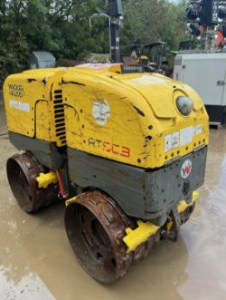 2017 WACKER NEUSON RTSC3 DOUBLE DRUM TRENCH ROLLER