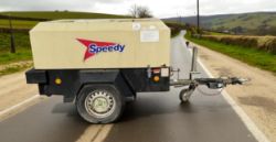 2014 DOOSAN 7/31 E ROAD TOWABLE COMPRESSOR WITH GENERATOR