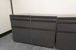 USED 2-DRAWER DARK GREY PEDESTAL