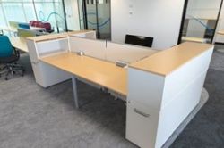 USED 1200MM BENE BACK-TO-BACK BENCH DESKS