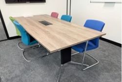 USED 2580MM SENATOR AD-LIB MEETING TABLE WITH POWER