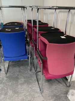 BLUE AXIA 'INVITE' CANTILEVER MEETING CHAIRS - VARIOUS COLOURS AVAILABLE