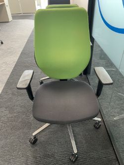 GREEN ORANGEBOX JOY OHA OPERATOR CHAIRS WITH LUMBAR SUPPORT