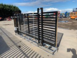 UNUSED 13FT CANTILEVER GATES WITH ELECTRIC MOTOR & REMOTES