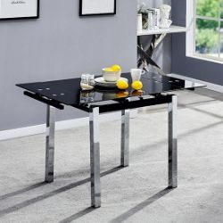 EXTENDING GLASS DINING TABLE - PARIS
