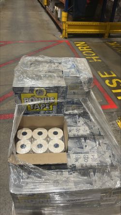 1X PALLET WITH BONUS TAPE SOLVENT ADHESIVE 50MM X200MTR WHITE RRP £1278